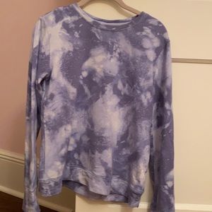 Athleta Girls purple tie-dye sweatshirt size XL